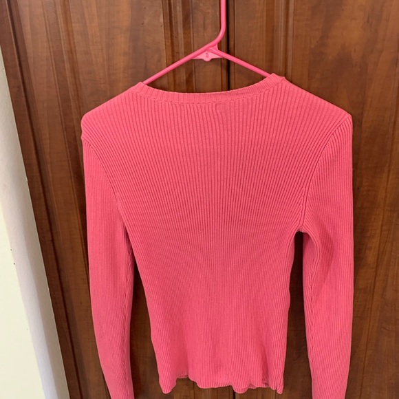 WOMENS MODA INTERNATIONAL PINK PARTIALLY BUTTON DOWN TOPS SOLD TOGETHER - Picture 2 of 3